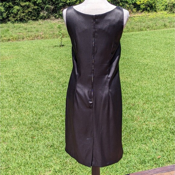 ELLIE Black Subtle Sparkle Sheath Cocktail Dress Size Medium - Picture 2 of 8